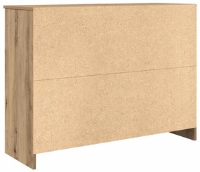 Συρταριέρα με Συρτάρια Τεχνίτης Δρυς 101x35x76 εκ. Επεξ. Ξύλο - Καφέ