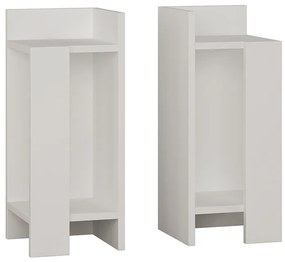 Κομοδίνο Immerse pakoworld σετ 2 τμχ. λευκό 27x25x60εκ