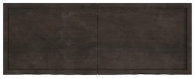 vidaXL Ράφι Τοίχου Σκούρο Καφέ 160x60x(2-4) εκ. Επεξ. Μασίφ Ξύλο Δρυός