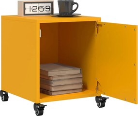 vidaXL Κομοδίνα 2 τεμ. Μουσταρδί 36x39x43,5 εκ. από Χάλυβα