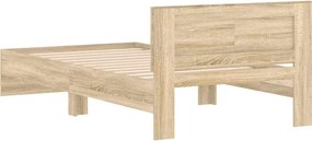 vidaXL Πλαίσιο Κρεβατιού με Κεφαλάρι Sonoma Δρυς 100x200εκ. Επεξ. Ξύλο