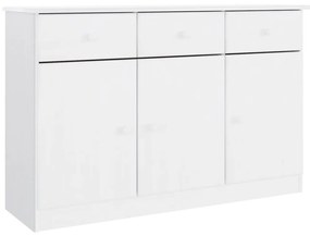 vidaXL Ντουλάπι ALTA Λευκό 112 x 35 x 73 εκ. από Μασίφ Ξύλο Πεύκου