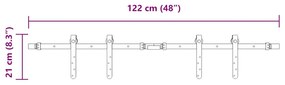 ΚΙΤ ΣΥΡΟΜΕΝΗΣ ΠΟΡΤΑΣ ΓΡΑΦΕΙΟΥ 122 CM ΑΠΟ ΑΝΘΡΑΚΟΥΧΟ ΧΑΛΥΒΑ 4009664