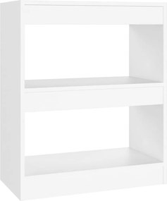 vidaXL Βιβλιοθήκη/Διαχωριστικό Χώρου Λευκό 60x30x72 εκ. Επεξ. Ξύλο