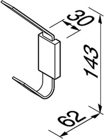 Geesa Frame 8415 Black Matt - Αγκιστρο διπλο