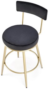 H115 bar stool, black / gold