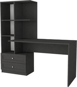 Γραφείο εργασίας Mantra Megapap χρώμα ανθρακί 150x60x152εκ.