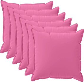 vidaXL Κάλυμμα Μαξιλαριού 6 τμχ. HOUTEN Ροζ 30 x 30 cm Πολυεστέρας