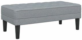 vidaXL Παγκάκι Ανοιχτό Γκρι 113x57x39 εκ. Υφάσμα
