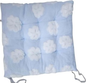 Μαξιλάρι καρέκλας γούνινο - 40x40cm - 571526 - Blue