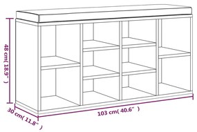 ΠΑΠΟΥΤΣΟΘΗΚΗ ΓΚΡΙ SONOMA 103X30X48 ΕΚ. ΑΠΟ ΕΠΕΞΕΡΓΑΣΜΕΝΟ ΞΥΛΟ 342613