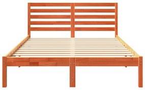 vidaXL Σκελετός Κρεβατιού Καφέ κεριού 120 x 200 cm Μασίφ ξύλο πεύκου
