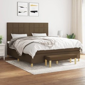 ΚΡΕΒΑΤΙ BOXSPRING ΜΕ ΣΤΡΩΜΑ ΣΚΟΥΡΟ ΚΑΦΕ 180X200 ΕΚ ΥΦΑΣΜΑΤΙΝΟ 3137176