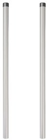 vidaXL Πό posts φράχτη 2 pcs Ασημί 120 cm Ατσάλι με Επικάλυψη Πούδρας