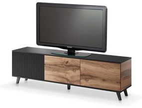 RANDOM RTV-2 TV-stand, color: wotan oak/black DIOMMI V-PL-RANDOM-RTV-2