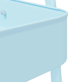 vidaXL Τρόλεϊ αποθήκευσης 3 Επίπεδα Μπλε 42x41,5x77 εκ. Ατσάλι