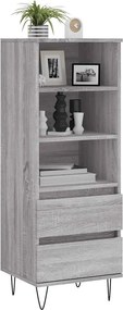 vidaXL Ντουλάπι Γκρι Sonoma 40x36x110 εκ. από Επεξεργασμένο Ξύλο