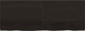 vidaXL Επιφάνεια Τραπεζιού Σκούρο Καφέ 160x60x(2-4)εκ Επεξ. Μασίφ Δρυς