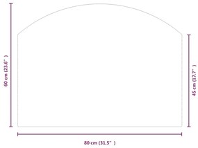 Πλάκα Τζακιού 80 x 60 εκ. Γυάλινη