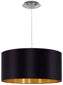 Eglo Maserlo Μοντέρνο Κρεμαστό Φωτιστικό Μονόφωτο με Ντουί E27 σε Μαύρο Χρώμα 31599