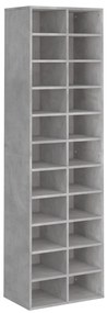 vidaXL Παπουτσοθήκη Γκρι Σκυροδέματος 54x34x183 εκ. Επεξεργασμένο Ξύλο