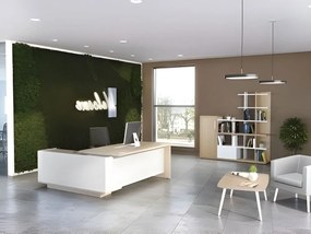 Γωνιακό γραφείο Marbrand-Δεξιά-Sonoma-Leuko-Μήκος:200εκ.