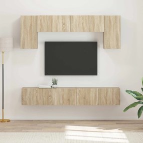 vidaXL Σετ επίπλου τηλεόρασης 4 pcs Δρύς Sonoma Επεξεργασμένο Ξύλο
