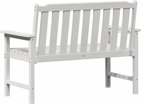 vidaXL Παγκάκι κήπου Λευκό 120 x 59 x 88 εκ. HDPE