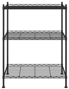 ΡΑΦΙΕΡΑ 3 ΕΠΙΠΕΔΩΝ ΜΑΥΡΗ 60 X 35 X 76 ΕΚ. 150 Κ. 324620