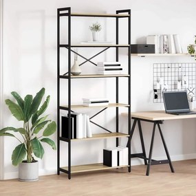 vidaXL Ράφι Βιβλίων Δρύς Sonoma 80 x 30 x 189,5 εκ Επεξεργασμένο ξύλο