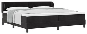 vidaXL Κρεβάτι με Στρώμα Μαύρο 200x200 cm Βελούδο
