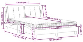 ΚΡΕΒΑΤΙ ΜΕ ΣΤΡΩΜΑ ΜΑΥΡΟ ΚΑΙ ΛΕΥΚΟ 120 X 200 ΕΚ. ΣΥΝΘΕΤΙΚΟ ΔΕΡΜΑ 3208857