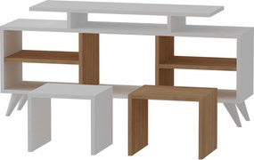 TV Unit Kutay - White, Teak White
Teak