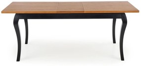 WINDSOR extension table, color: dark oak/black DIOMMI V-PL-WINDSOR-ST-C.DĄB/CZARNY