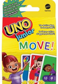 Επιτραπέζιο Οικογενειακό Παιχνίδι Κάρτες Uno Junior Move! HNN03 Για 2-4 Παίκτες Multi Mattel