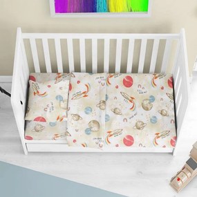 Σεντόνια Βρεφικά Spaceship 186 (Σετ 3τμχ) Beige DimCol Cradle 120x160cm 100% Cotton