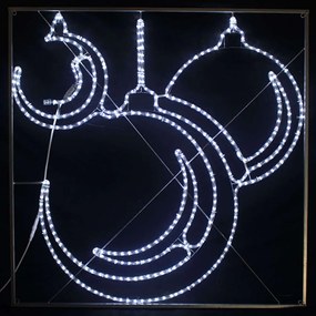 Χριστουγεννιάτικα Λαμπάκια Με Σχήμα Three Christmas Ball 414 Led X0841422113 120x120+150cm 51,6W Clear Aca