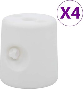 vidaXL Βαρίδια για Κιόσκι 4 τεμ. Λευκά από Πολυαιθυλένιο