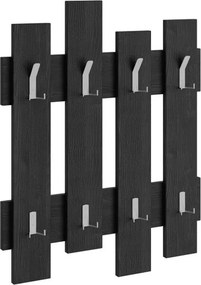 Κρεμάστρα τοίχου Wave Megapap χρώμα black wood 64x4x81εκ.