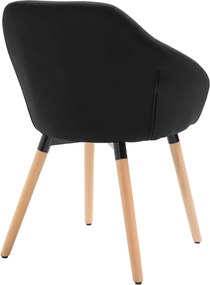 vidaXL Καρέκλες Τραπεζαρίας 4 τεμ. Μαύρες Υφασμάτινες