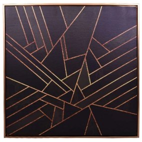 Κάδρο Black Theme EF095-16 373-92-043 60x3x60cm Black-Gold Square Πλαστικό