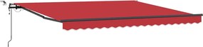 vidaXL Ύφασμα Ομπρέλας με Κόκκινο 400 x 350 εκ Πολυεστέρας