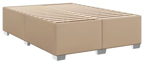 vidaXL Κρεβάτι Boxspring με Στρώμα Καπουτσίνο 160x200εκ.από Συνθ.Δέρμα