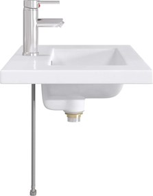 vidaXL Λεκάνη μπάνιου Χρωμέ 81 x 40 x 17,5 εκ. Μέταλλο
