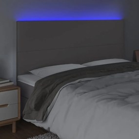 Κεφαλάρι Κρεβατιού LED Γκρι 160x5x118/128 εκ - Γκρι