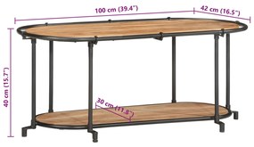 Έπιπλο Τηλεόρασης 100x42x40 εκ. από Μασίφ Ξύλο Ακακίας - Καφέ