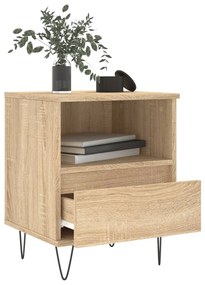vidaXL Κομοδίνο Sonoma Δρυς 40 x 35 x 50 εκ. από Επεξεργ. Ξύλο