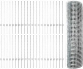 vidaXL Τεντώτο με στήριγμα Ασημί 0,8 x 100 μ Ατσάλι