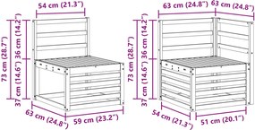 vidaXL Σετ Καναπέ 4 pcs Λευκό 187,5 x 128,5 x 73 εκ