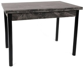 Τραπέζι Επεκτεινόμενο Polo 974NMB1531 110/170x70x75cm Marble Effect Black Μοριοσανίδα, Μέταλλο